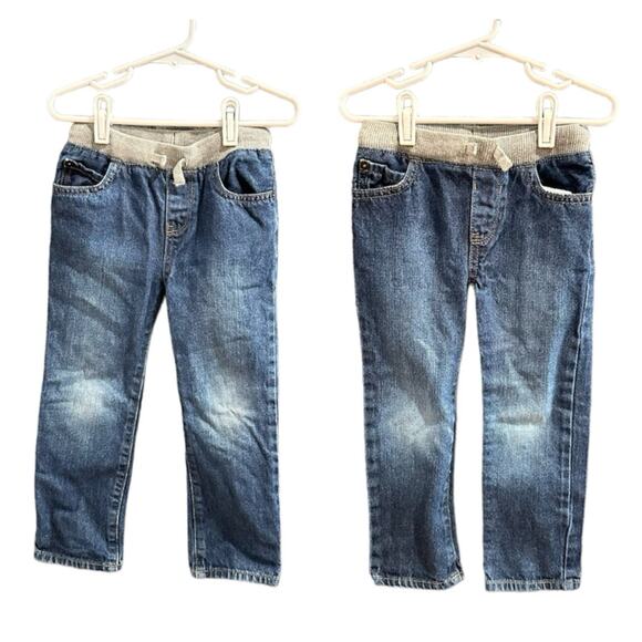 The Children's Place Other - 2 Pairs Children's Place Blue Denim Jeans Pockets Stretchy Waist Size 4T